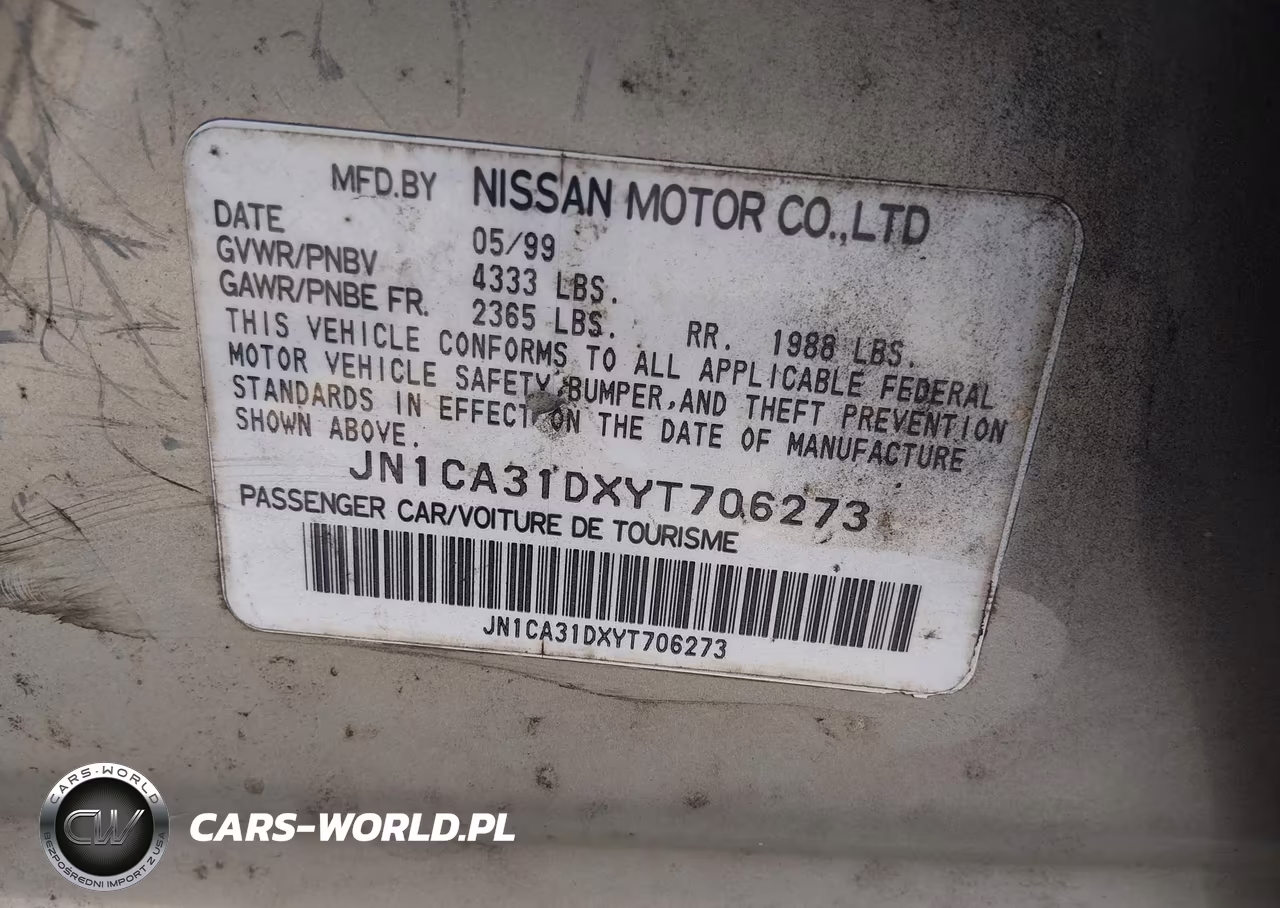 2000 Nissan Maxima Gle-Gxe-Se VIN:JN1CA31DXYT706273 - 9