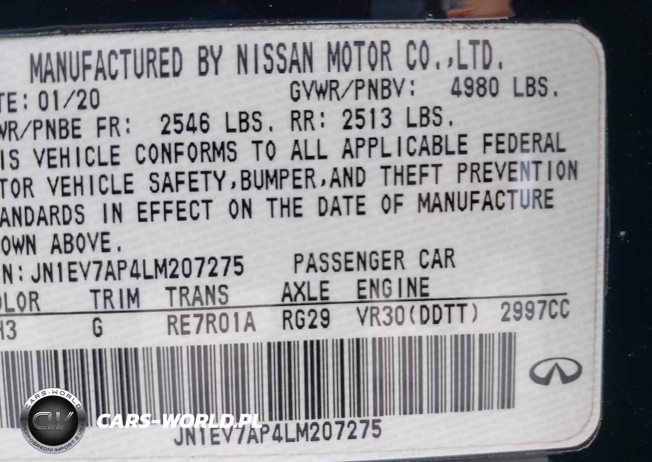 2020 Infiniti Q50 Sport VIN:JN1EV7AP4LM207275 - 9