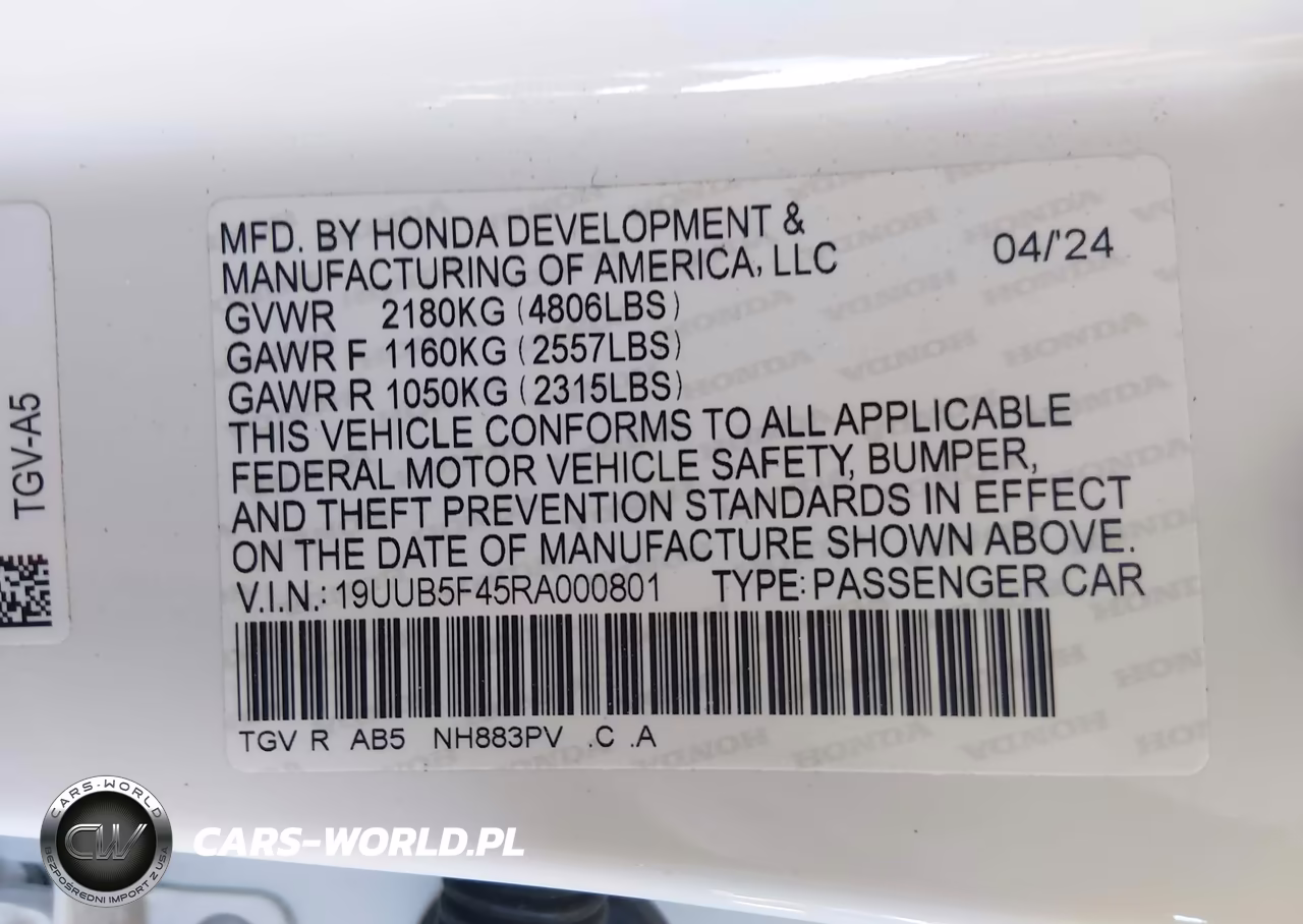 2024 Acura Tlx Technology Package VIN:19UUB5F45RA000801 - 9