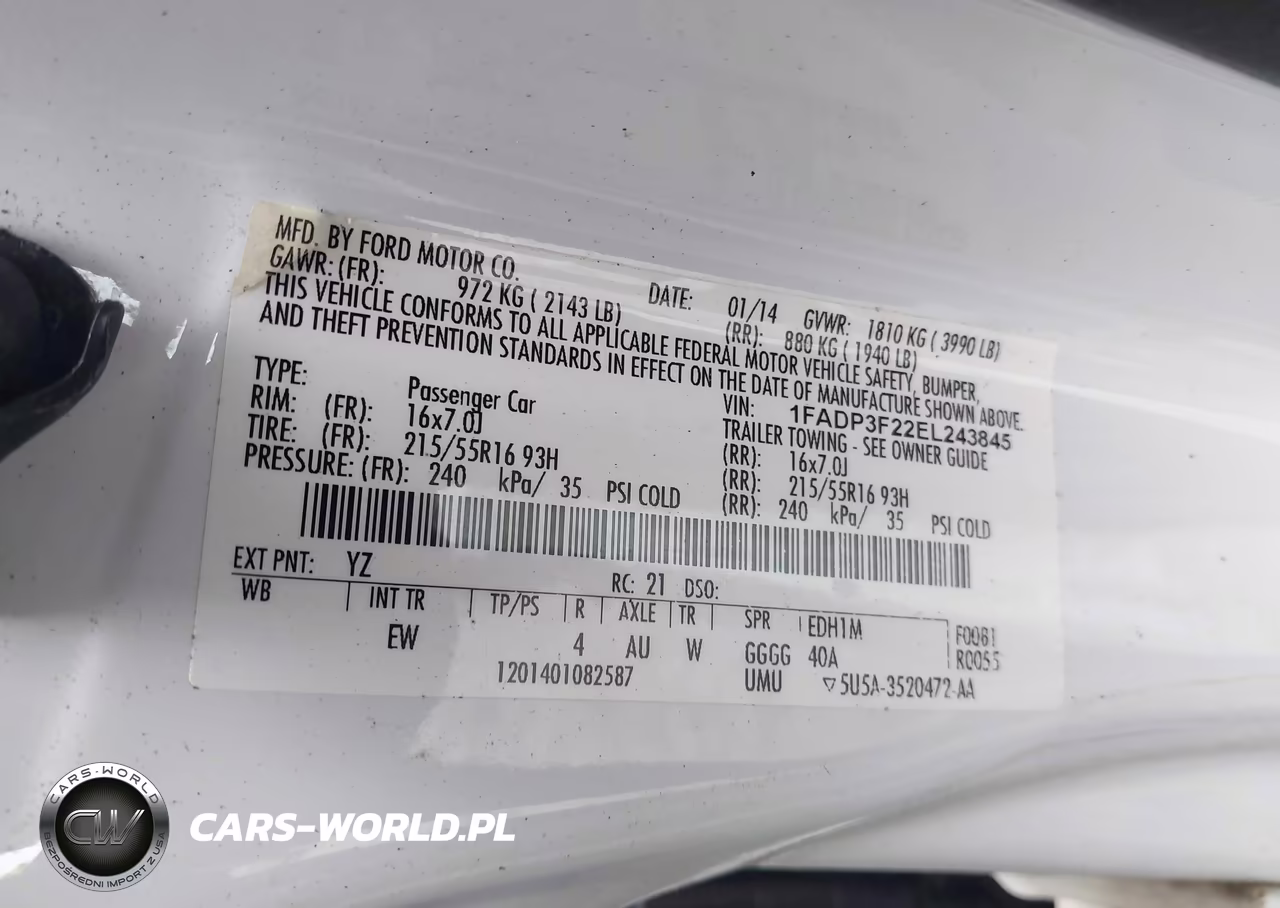 2014 Ford Focus Se VIN:1FADP3F22EL243845 - 9