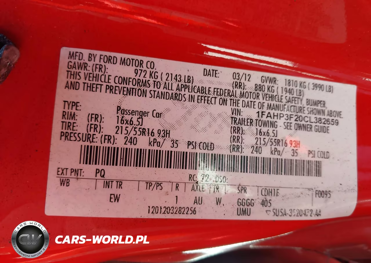 2012 Ford Focus Se VIN:1FAHP3F20CL382659 - 9