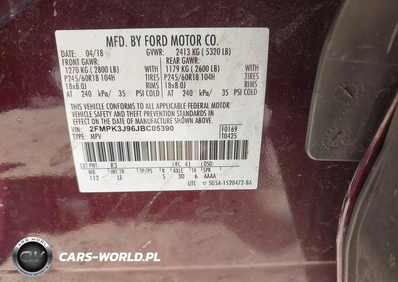 2018 Ford Edge Sel VIN:2FMPK3J96JBC05390 - 9