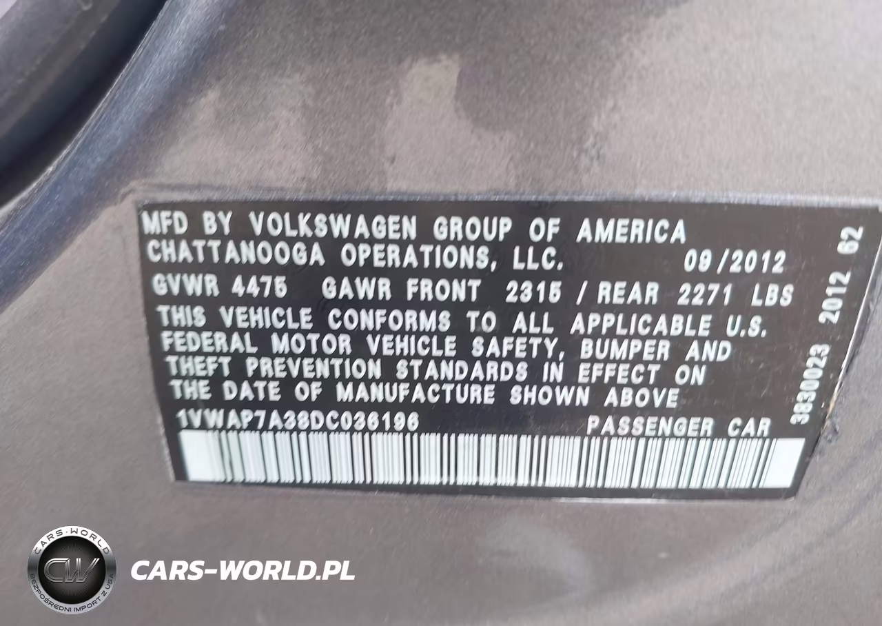 2019 Volkswagen Passat 2.0T Wolfsburg Edition VIN:1VWLA7A34KC003736 - 9