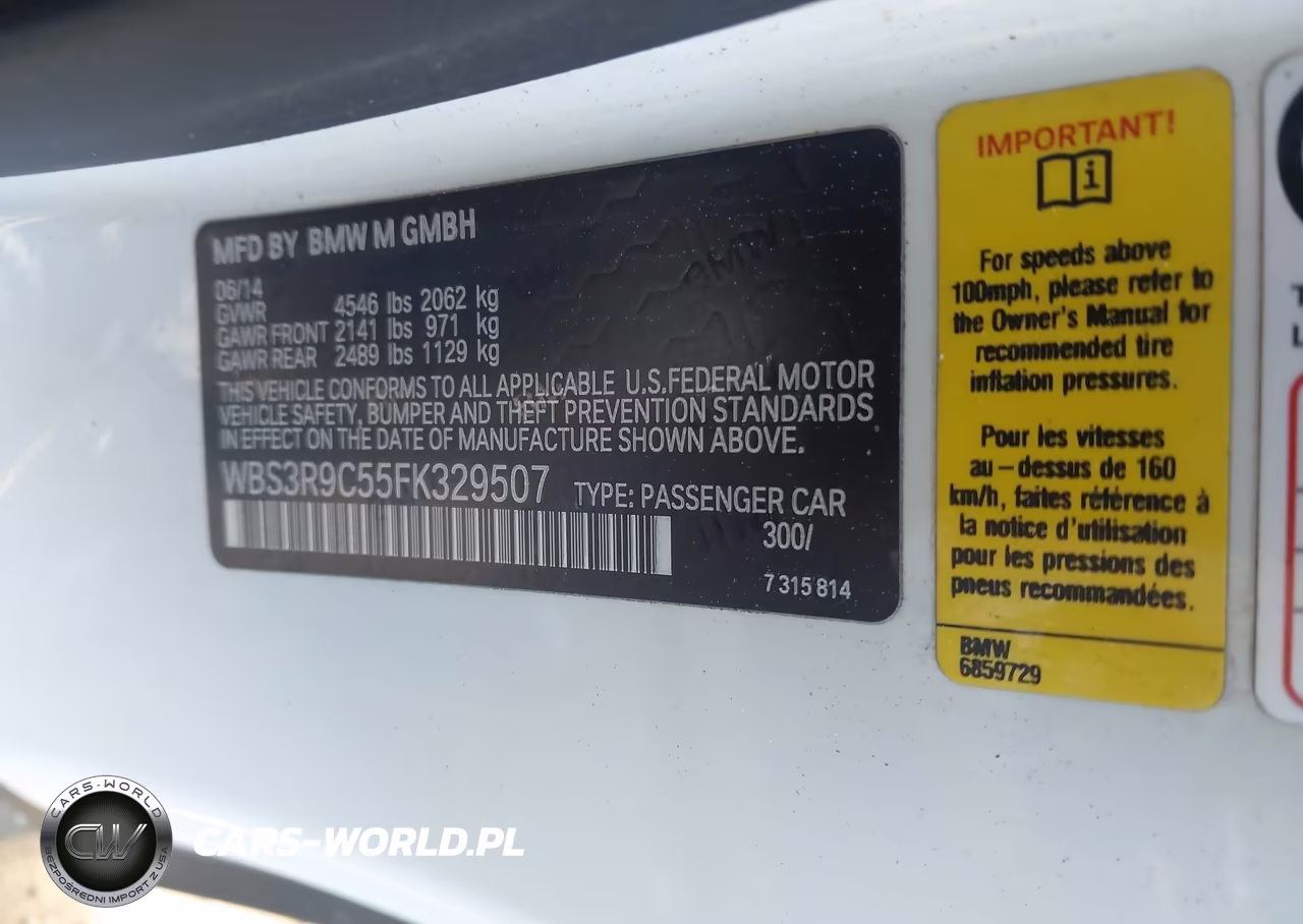 2015 BMW M4 VIN:WBS3R9C55FK329507 - 9