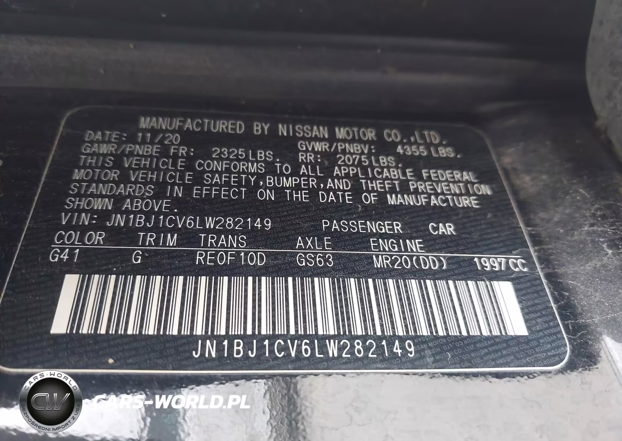 2020 Nissan Rogue Sport S Fwd Xtronic Cvt VIN:JN1BJ1CV6LW282149 - 9