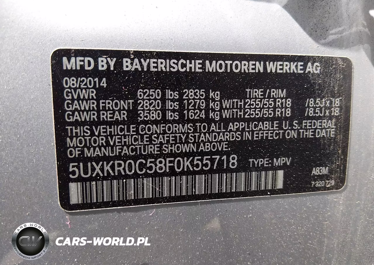 2015 BMW X5 xDrive35I VIN:5UXKR0C58F0K55718 - 9