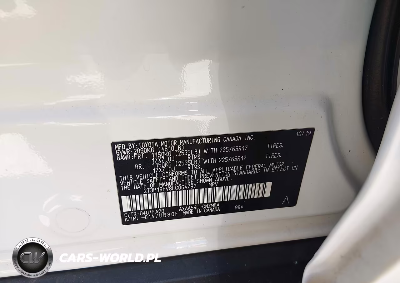 2020 Toyota Rav4 Xle VIN:2T3P1RFV8LC064792 - 9