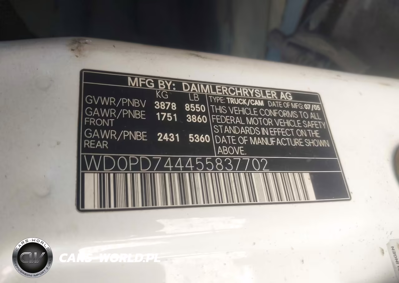2005 Dodge Sprinter Van 2500 Shc VIN:WD0PD744455837702 - 9