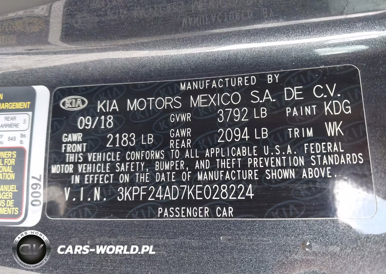2019 Kia Forte Fe VIN:3KPF24AD7KE028224 - 9