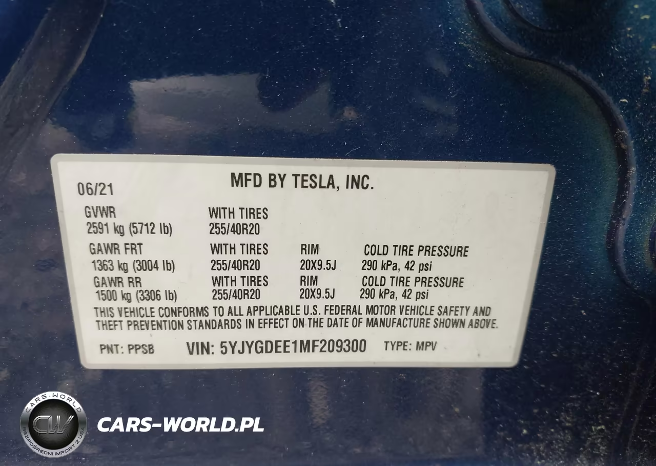 2021 Tesla Model Y Long Range Dual Motor All-Wheel Drive VIN:5YJYGDEE1MF209300 - 9