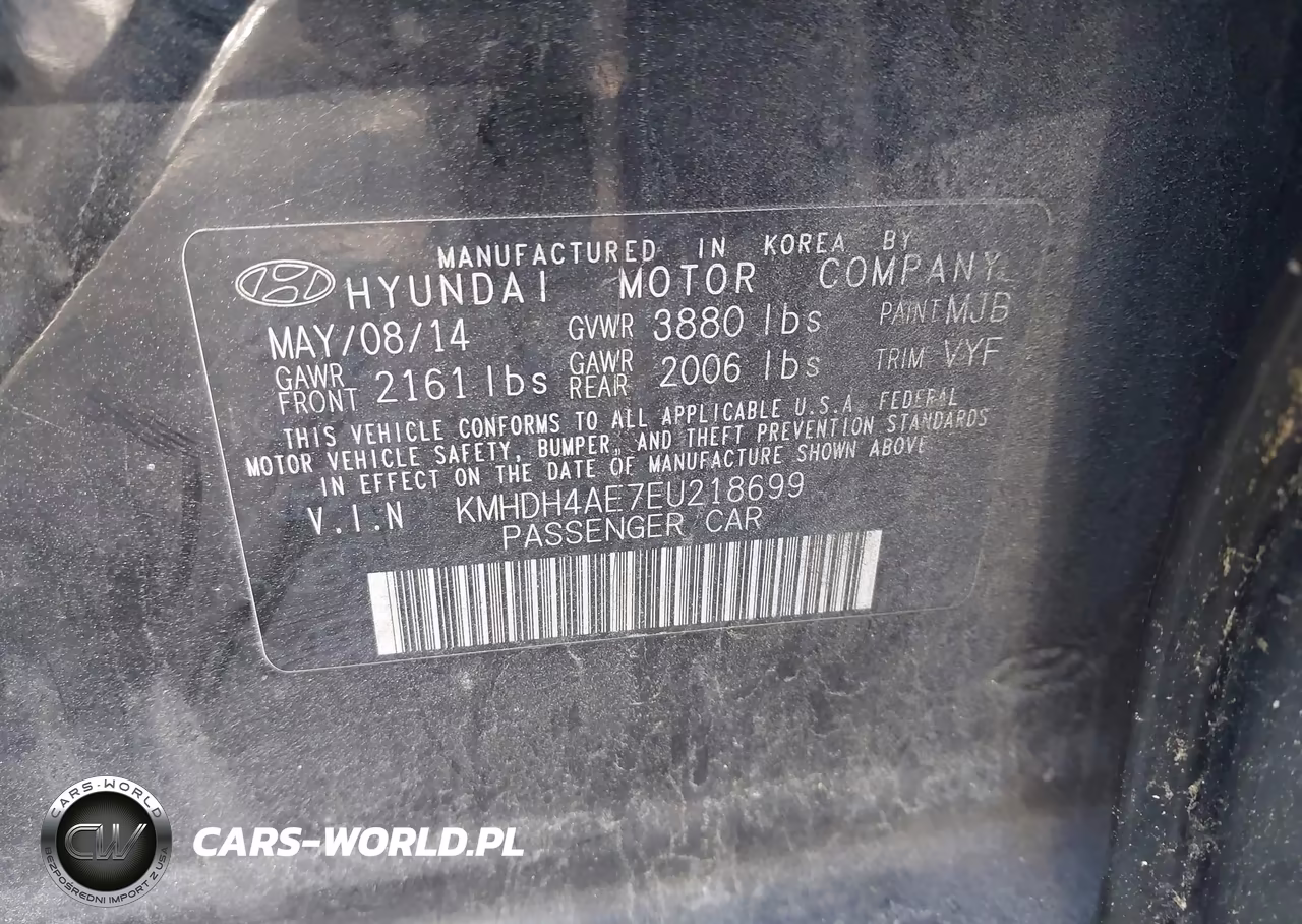 2014 Hyundai Elantra Se VIN:KMHDH4AE7EU218699 - 9
