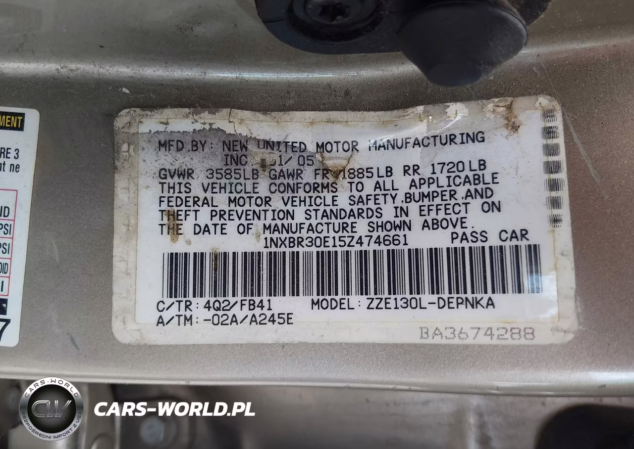 2005 Toyota Corolla Le VIN:1NXBR30E15Z474661 - 9