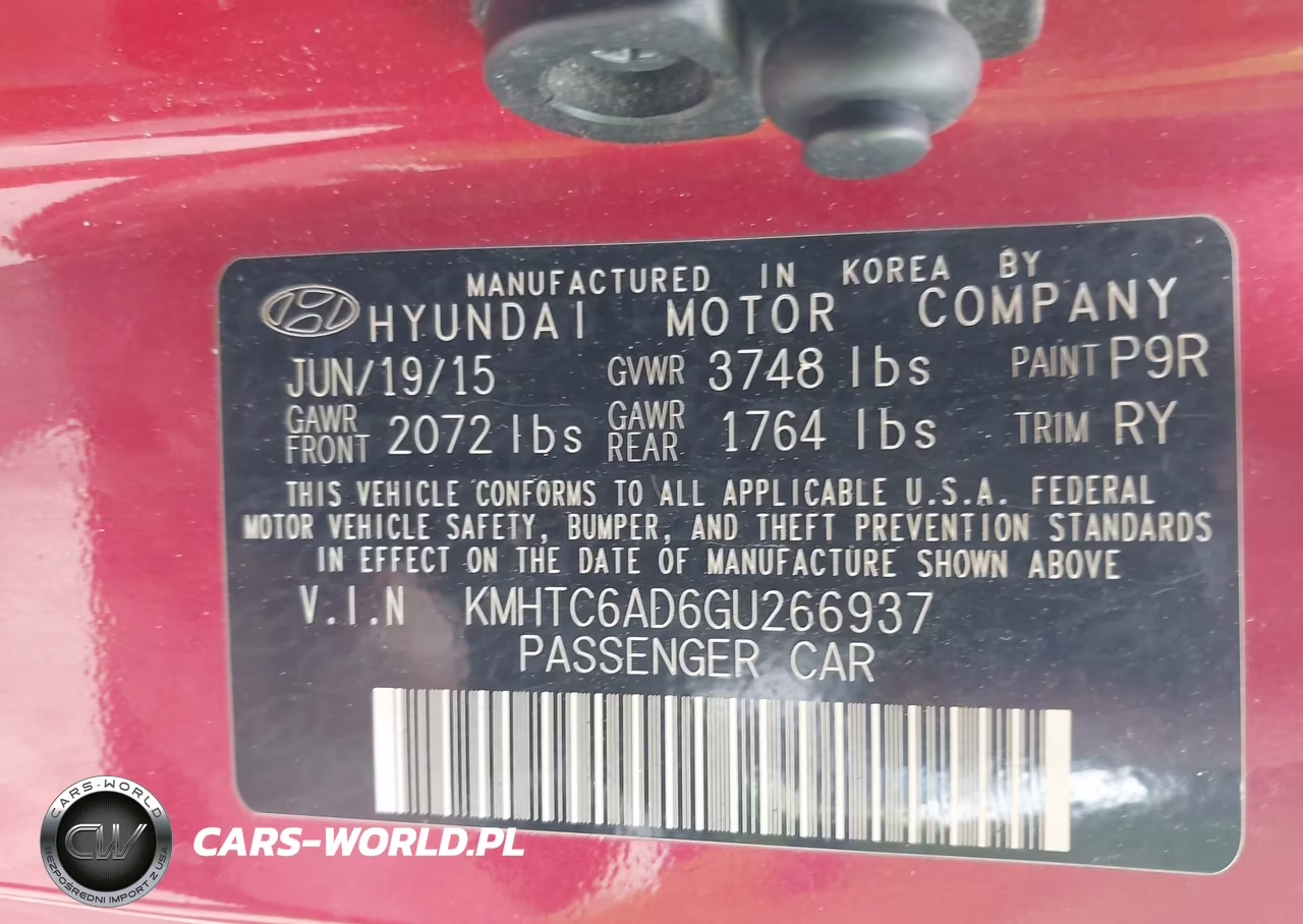 2016 Hyundai Veloster VIN:KMHTC6AD6GU266937 - 9