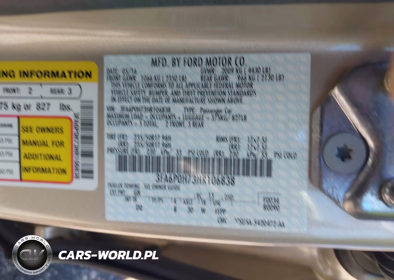 2017 Ford Fusion Se VIN:3FA6P0H73HR106838 - 9
