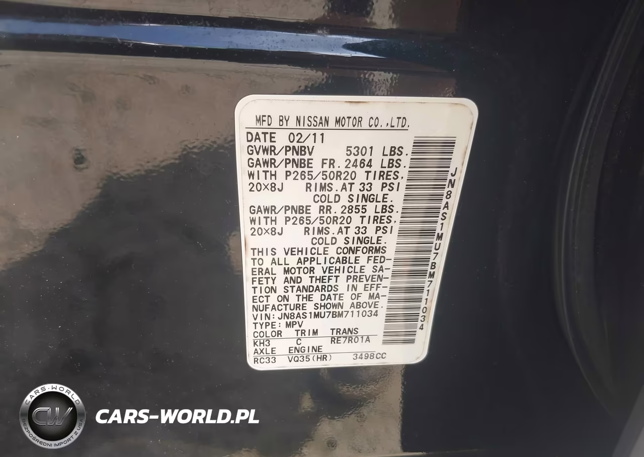 2011 Infiniti Fx35 VIN:JN8AS1MU7BM711034 - 9