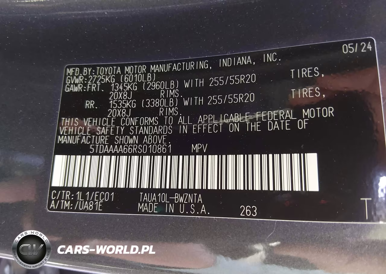 2024 Lexus Tx 350 VIN:5TDAAAA66RS010861 - 9