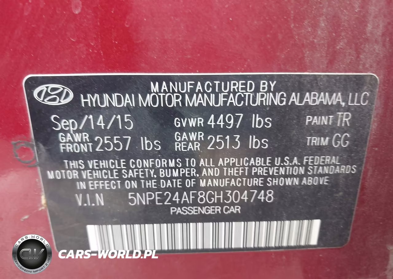 2016 Hyundai Sonata Se VIN:5NPE24AF8GH304748 - 9