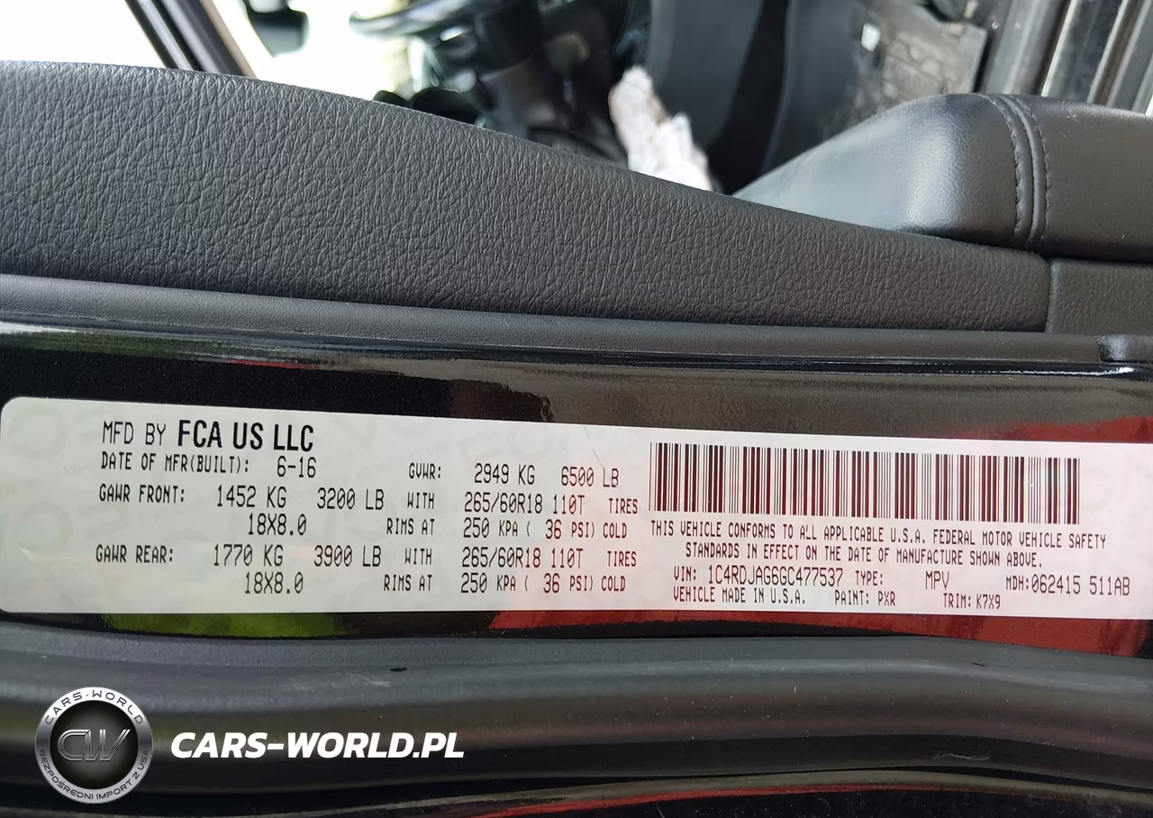 2016 Dodge Durango Sxt VIN:1C4RDJAG6GC477537 - 9