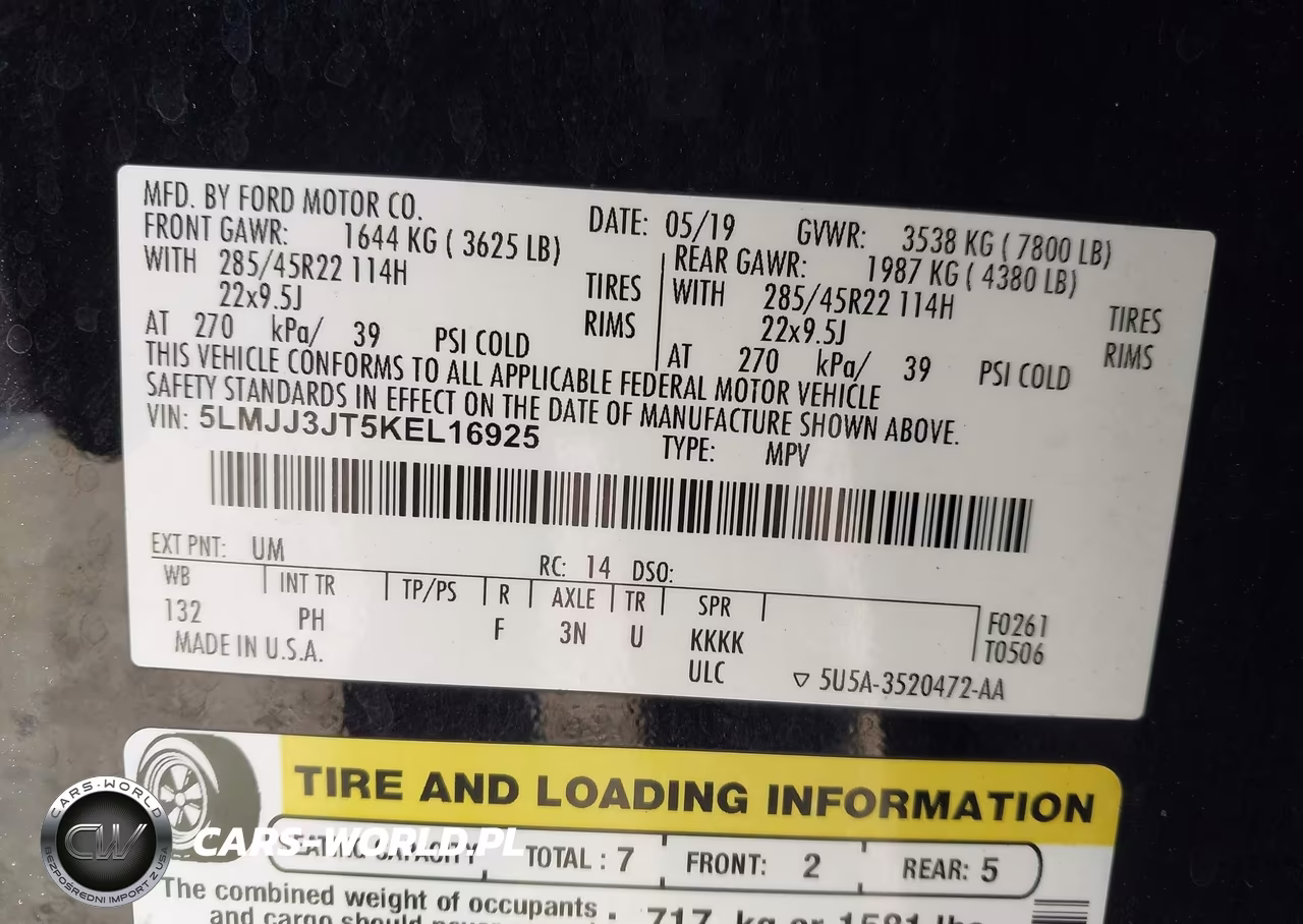 2019 Lincoln Navigator L Select VIN:5LMJJ3JT5KEL16925 - 9