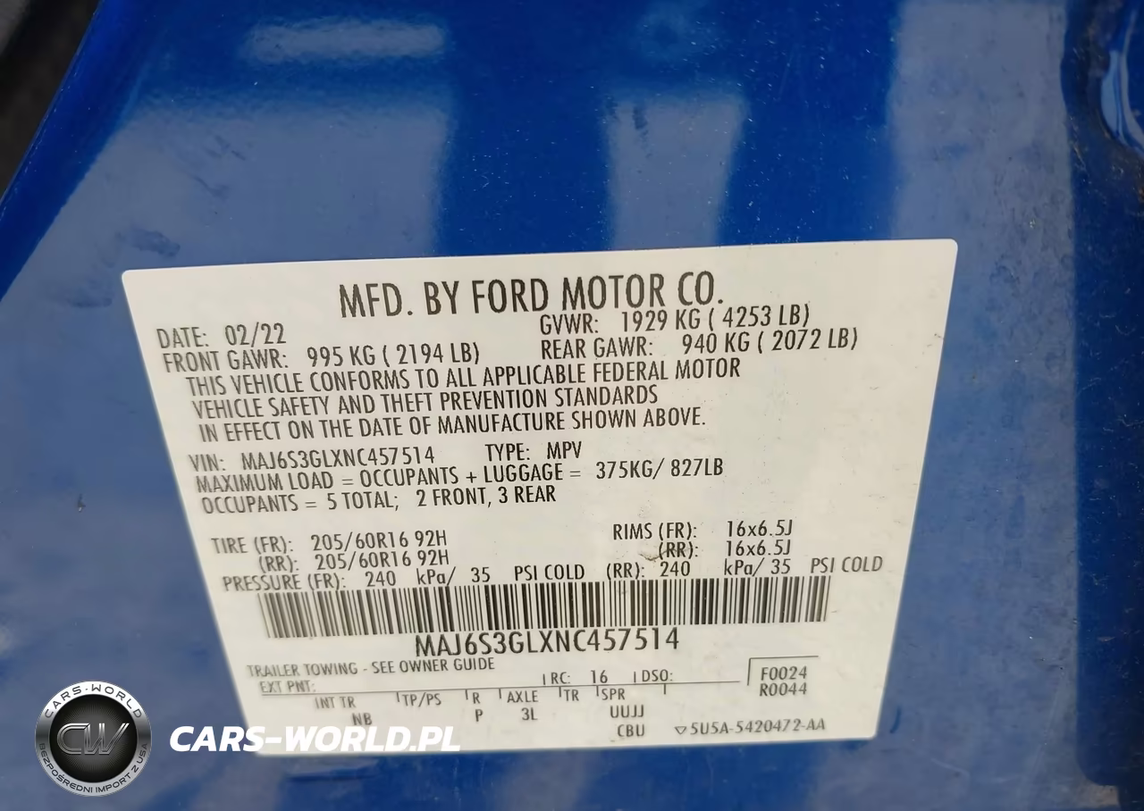 2022 Ford Ecosport Se VIN:MAJ6S3GLXNC457514 - 9