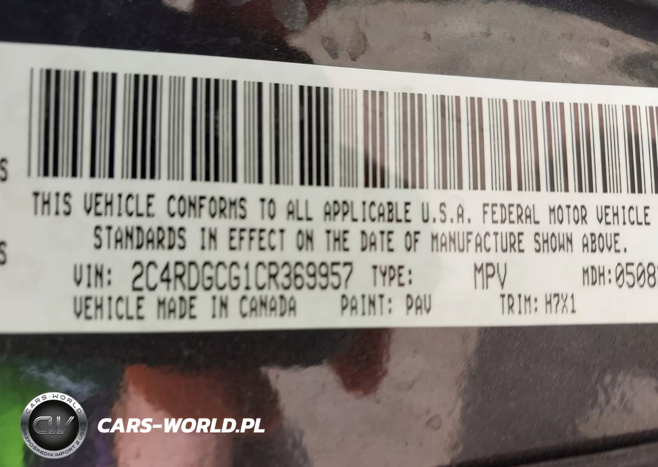 DODGE GRAND CARA VIN:2C4RDGCG1CR369957 - 9