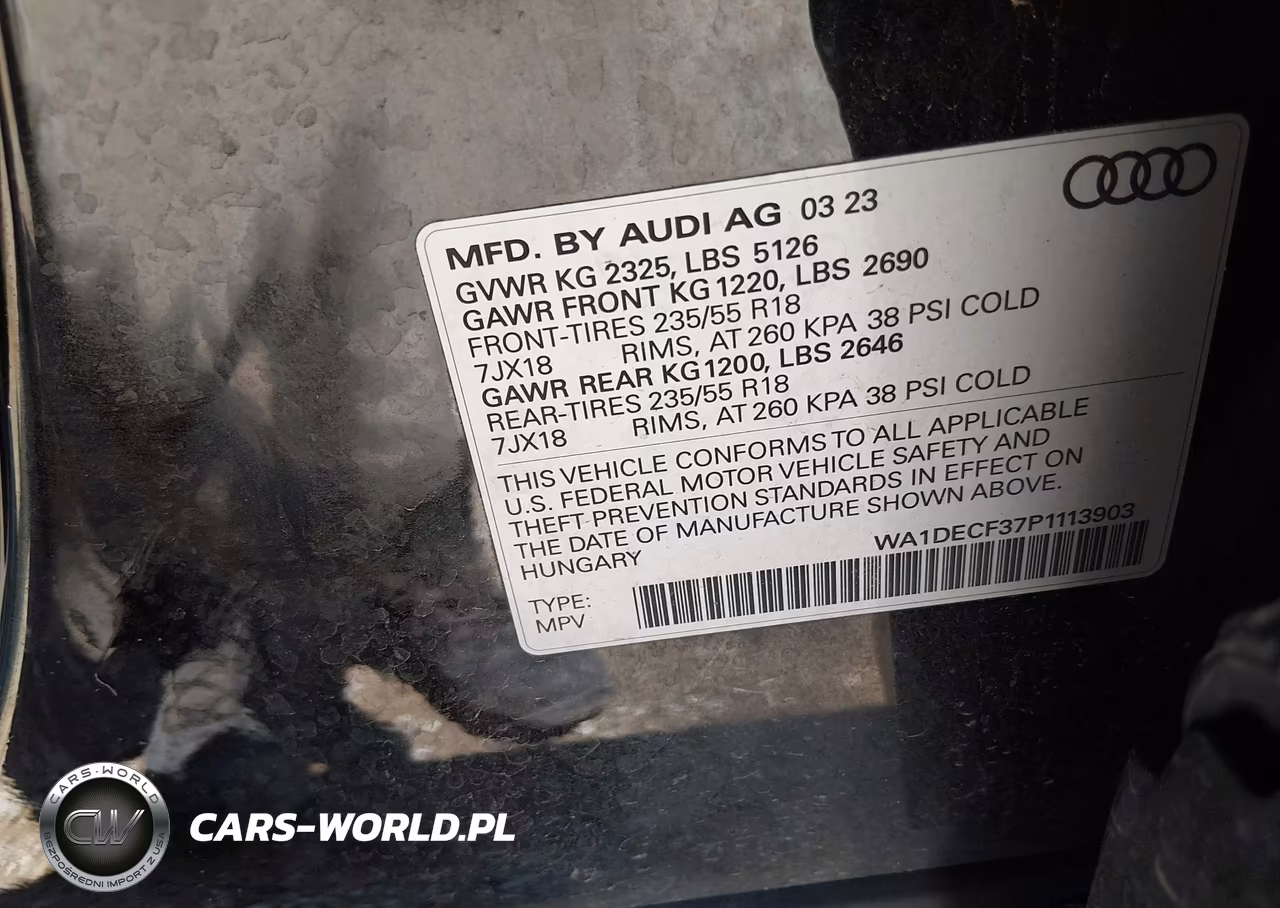 2023 Audi Q3 Premium 45 Tfsi S Line Quattro Tiptronic VIN:WA1DECF37P1113903 - 9