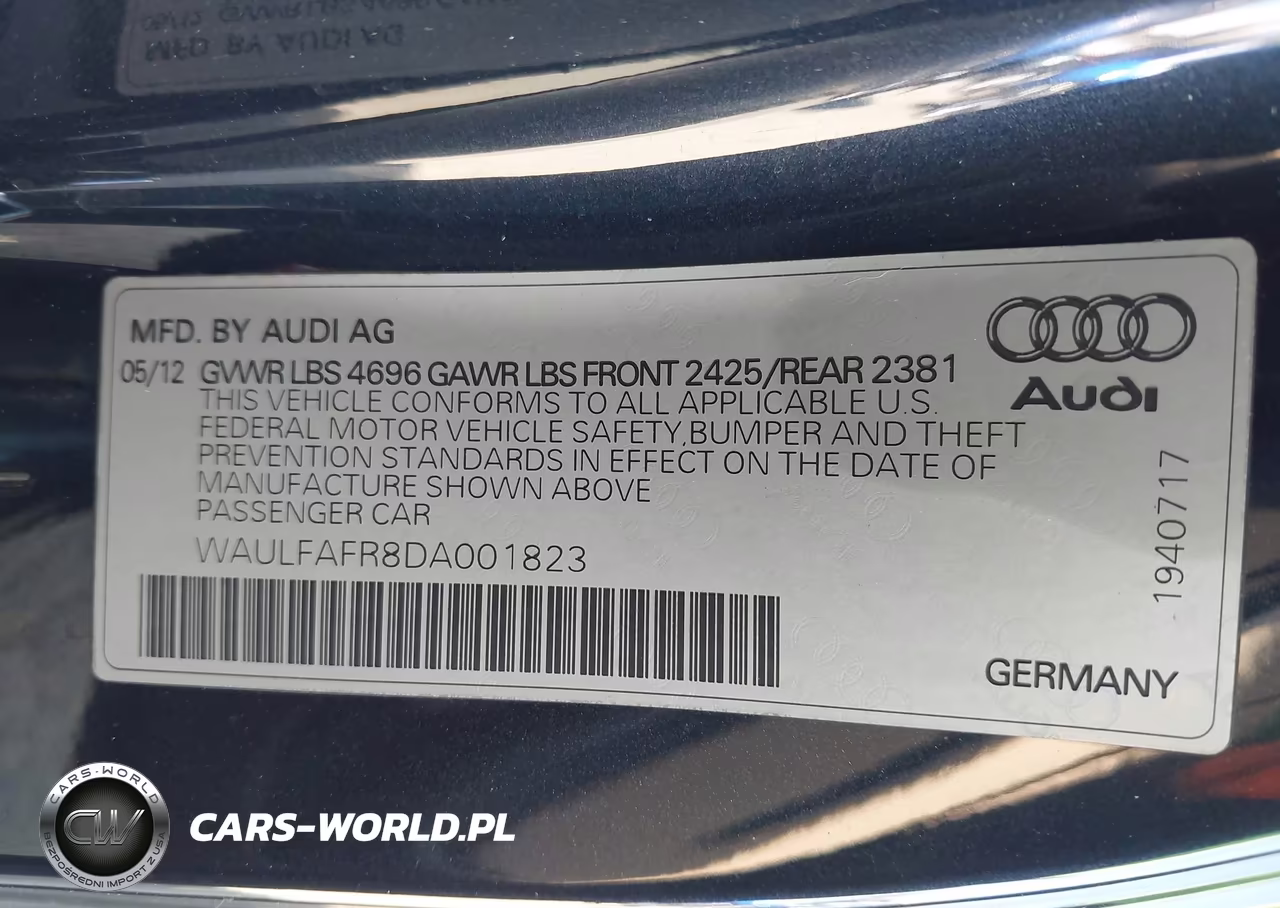 2013 Audi A5 2.0T Premium VIN:WAULFAFR8DA001823 - 9