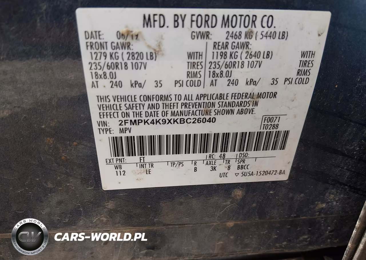 2019 Ford Edge Titanium VIN:2FMPK4K9XKBC26040 - 9