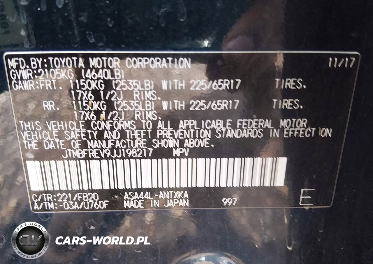 2018 Toyota Rav4 Le VIN:JTMBFREV9JJ198217 - 9