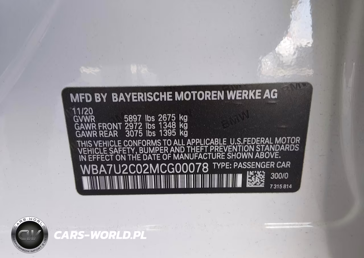 2021 BMW 750I xDrive VIN:WBA7U2C02MCG00078 - 9