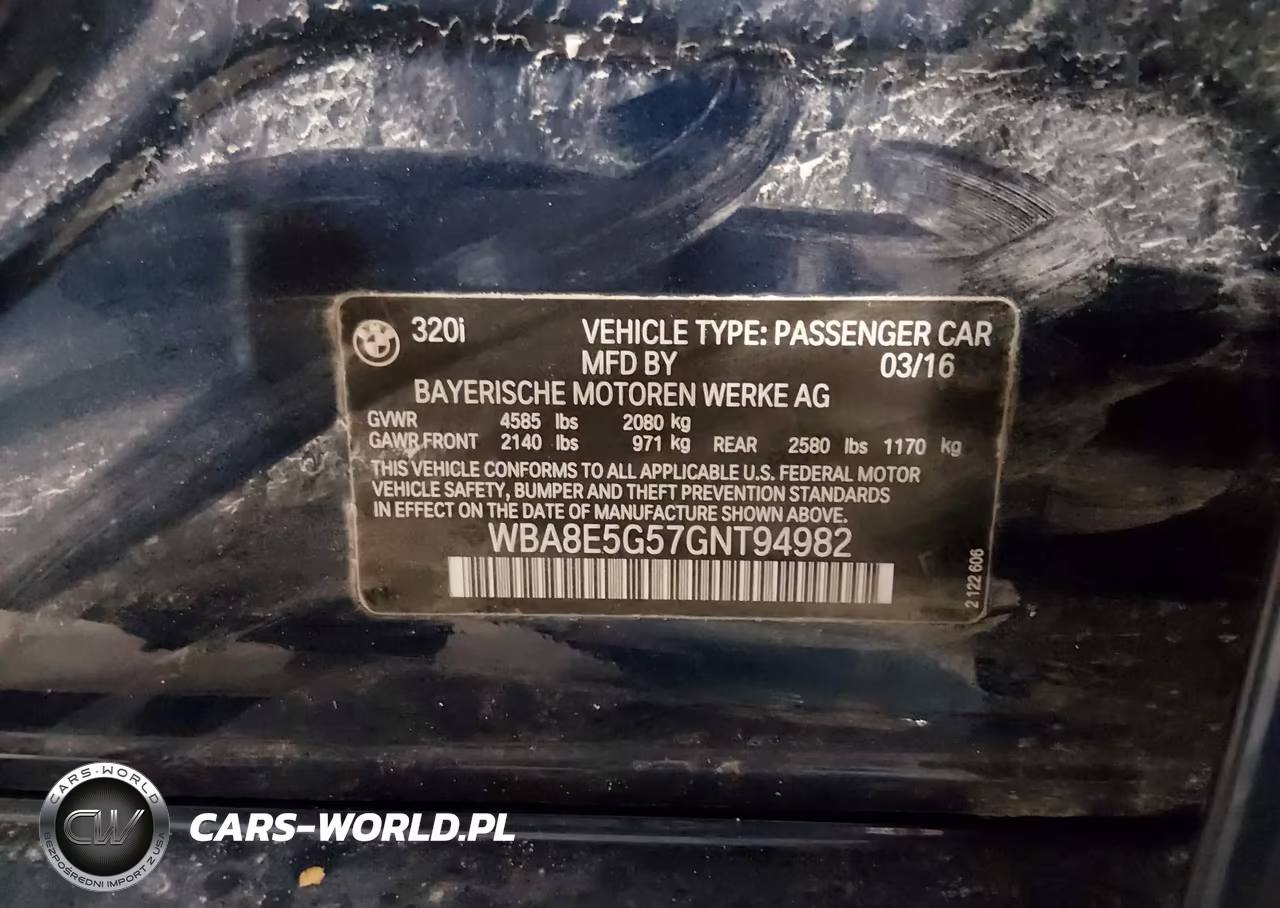 2016 BMW 320I xDrive VIN:WBA8E5G57GNT94982 - 9