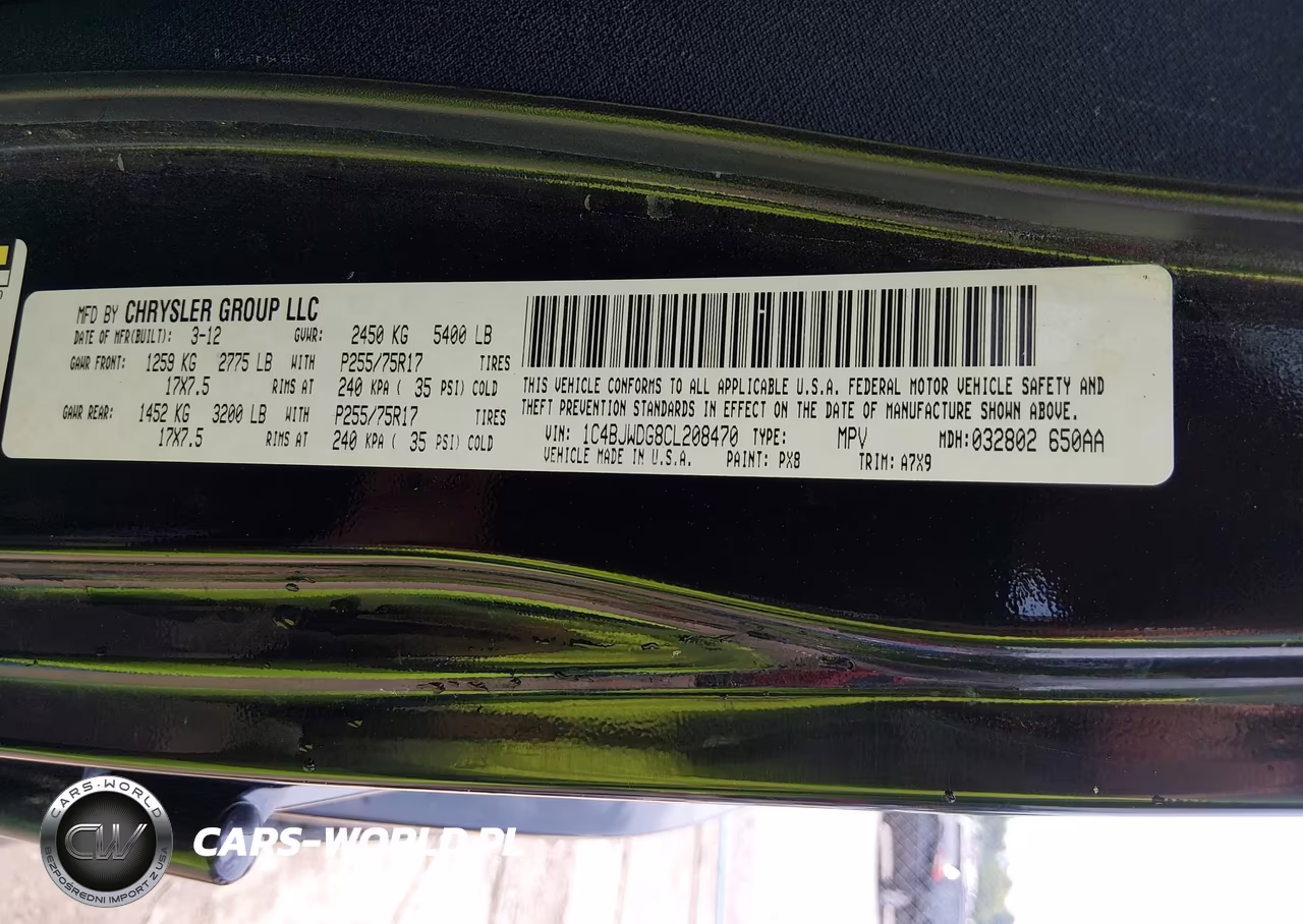 2012 Jeep Wrangler Unlimited Sport VIN:1C4BJWDG8CL208470 - 9