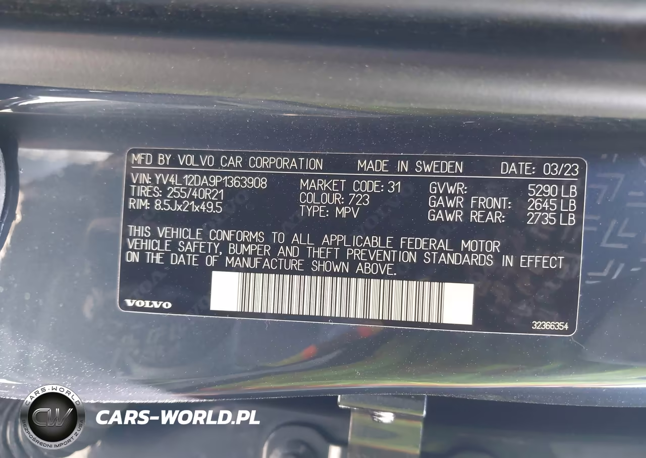 2023 Volvo Xc60 B5 Ultimate Bright Theme VIN:YV4L12DA9P1363908 - 9