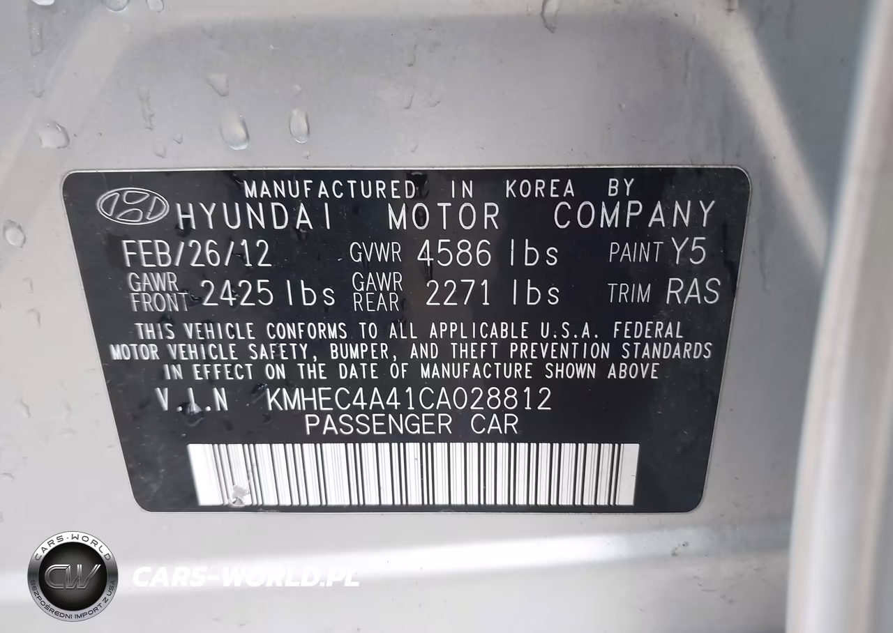 2012 Hyundai Sonata Hybrid VIN:KMHEC4A41CA028812 - 9