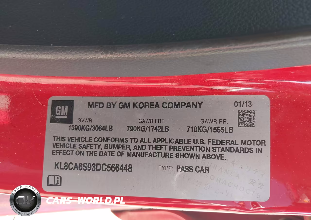 2013 Chevrolet Spark Ls Manual VIN:KL8CA6S93DC566448 - 9
