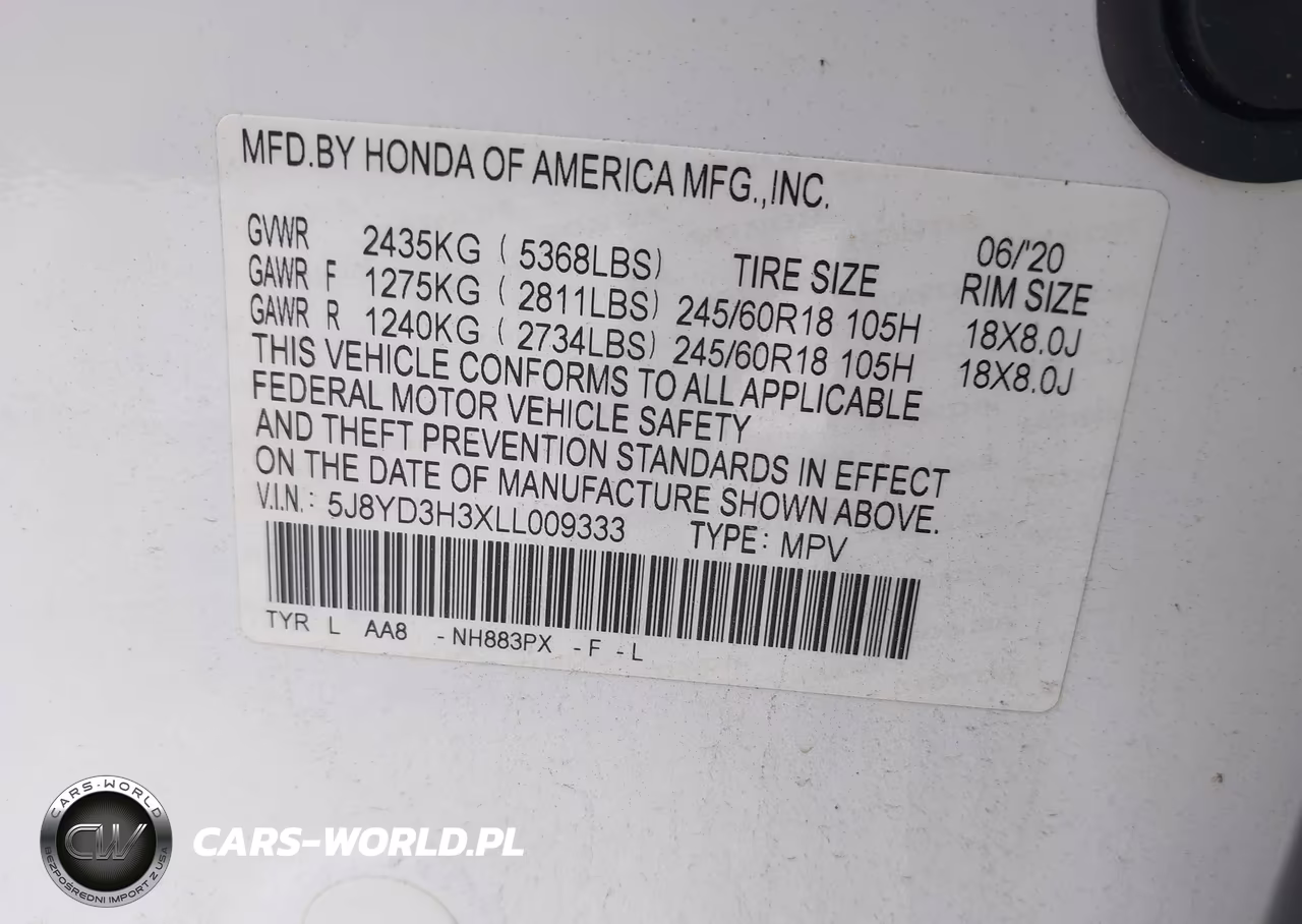 2020 Acura Mdx Standard VIN:5J8YD3H3XLL009333 - 9