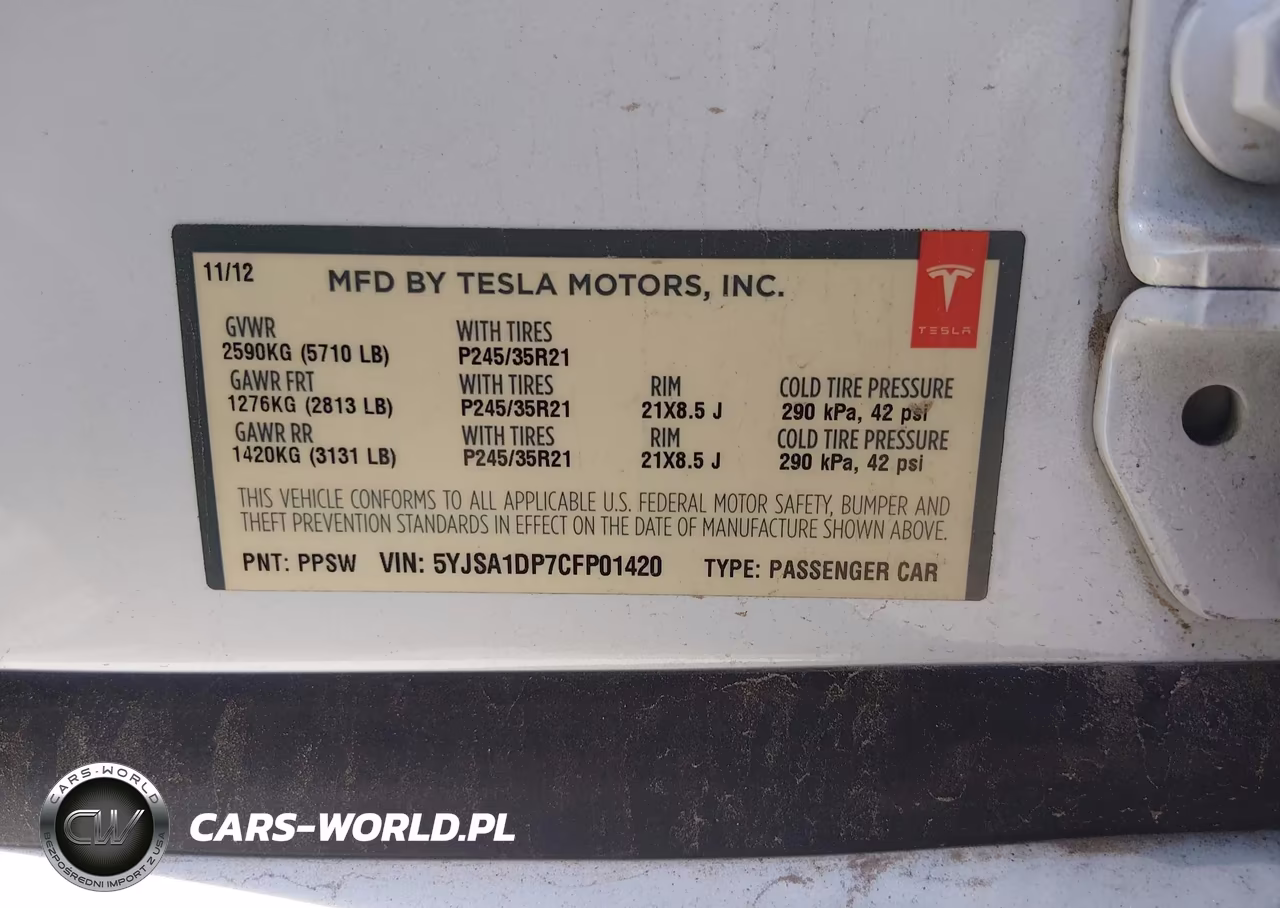 2012 Tesla Model S Performance-Signature Performance VIN:5YJSA1DP7CFP01420 - 9