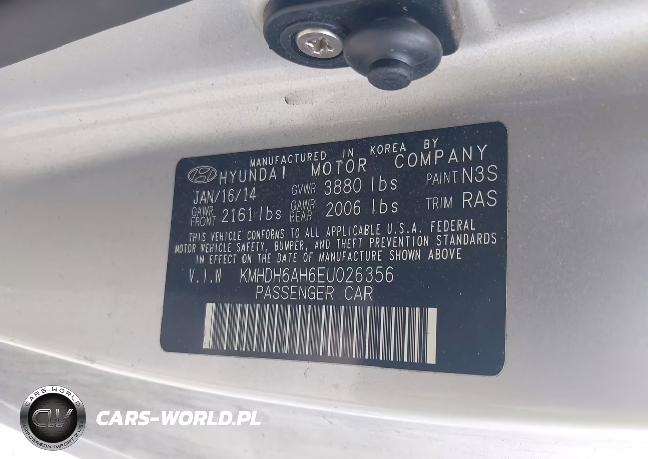 2014 Hyundai Elantra VIN:KMHDH6AH6EU026356 - 9