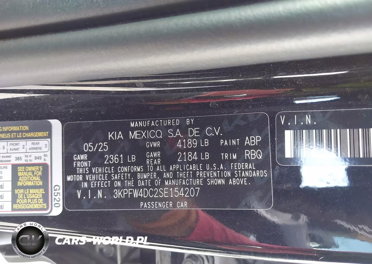 2025 Kia K4 Gt-Line Turbo VIN:3KPFW4DC2SE154207 - 9