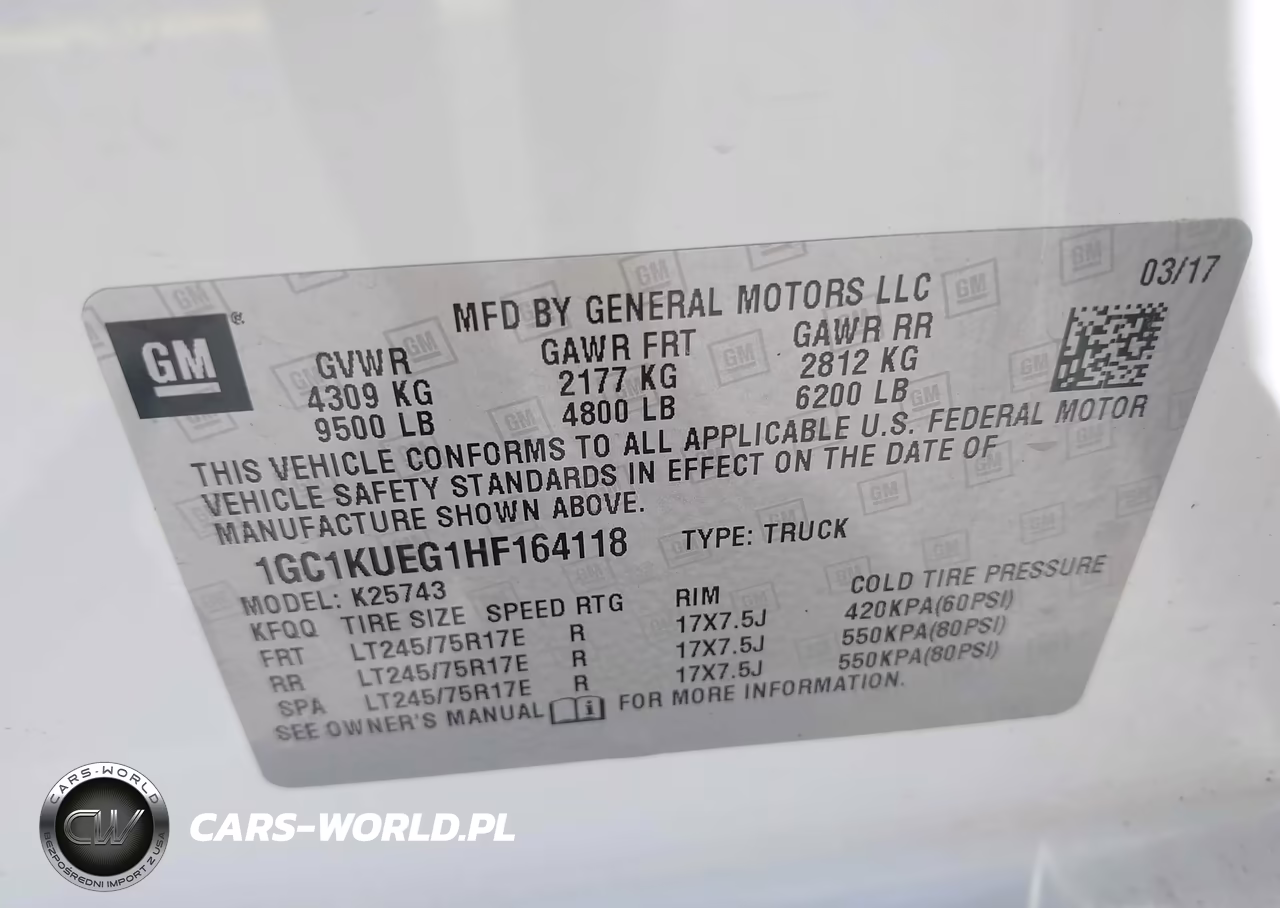 2017 Chevrolet Silverado 2500Hd Wt VIN:1GC1KUEG1HF164118 - 9