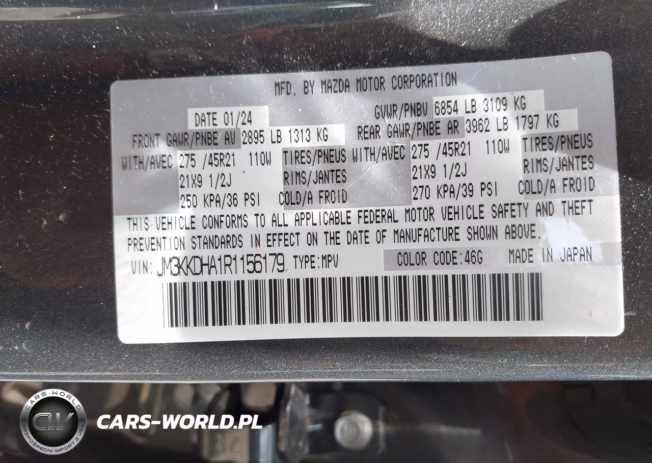 2024 Mazda Cx-90 Phev Premium VIN:JM3KKDHA1R1156179 - 9