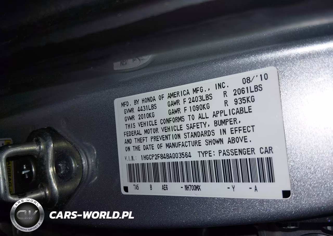 2011 Honda Accord 2.4 Ex-L VIN:1HGCP2F84BA003564 - 9