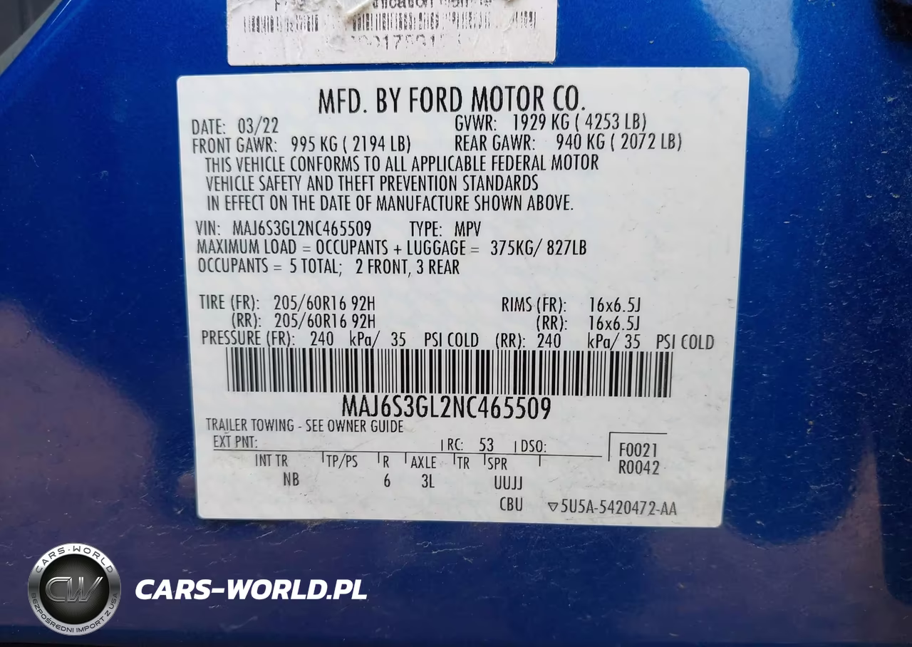 2022 Ford Ecosport Se VIN:MAJ6S3GL2NC465509 - 9