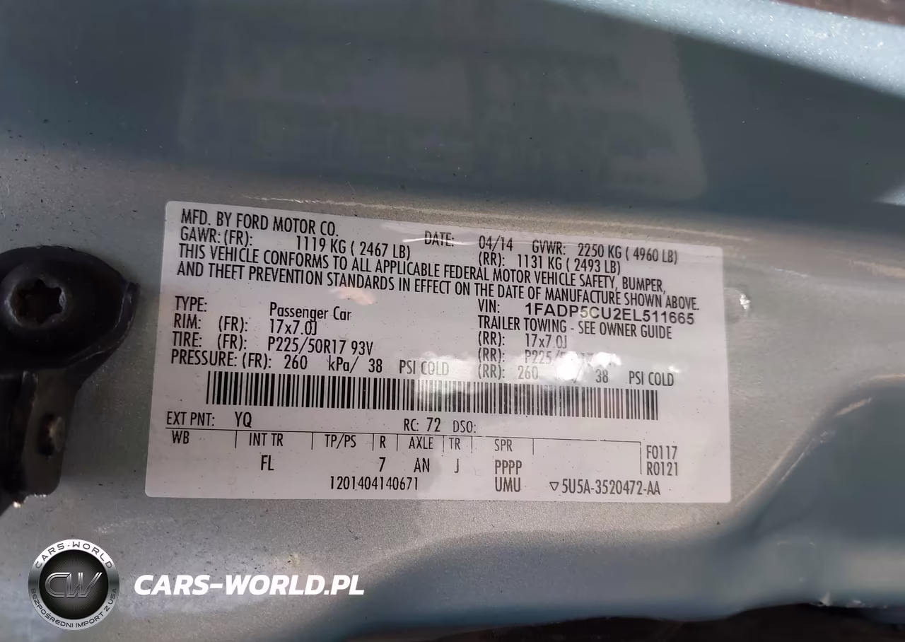 2014 Ford C-Max Energi Sel VIN:1FADP5CU2EL511665 - 9