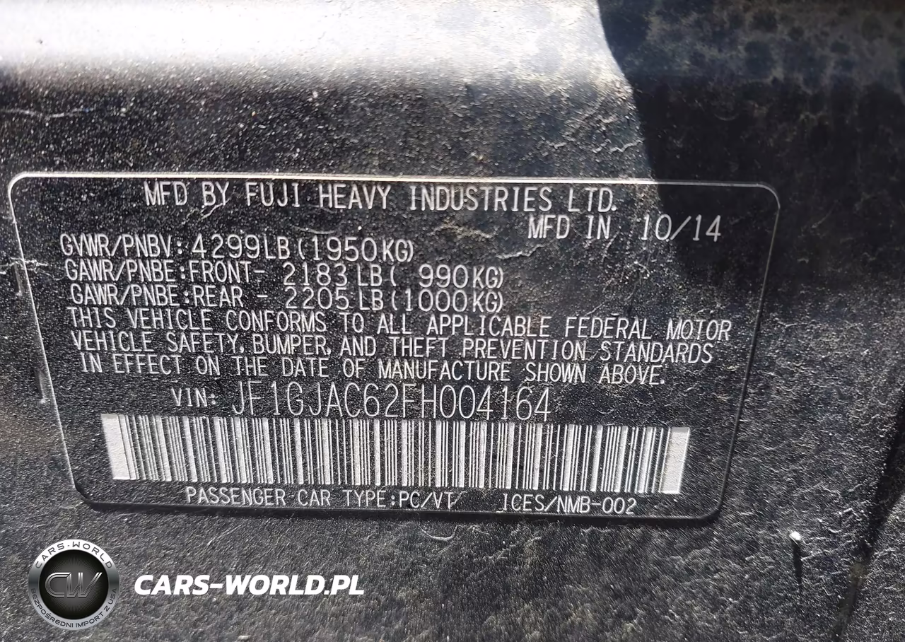 2015 Subaru Impreza 2.0I Premium VIN:JF1GJAC62FH004164 - 9