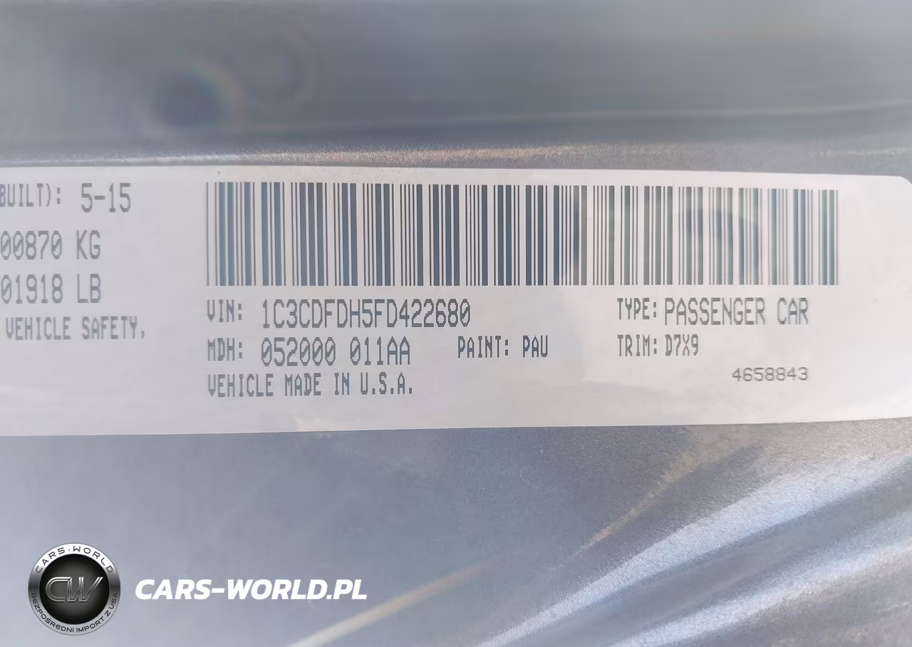 2015 Dodge Dart Aero VIN:1C3CDFDH5FD422680 - 9