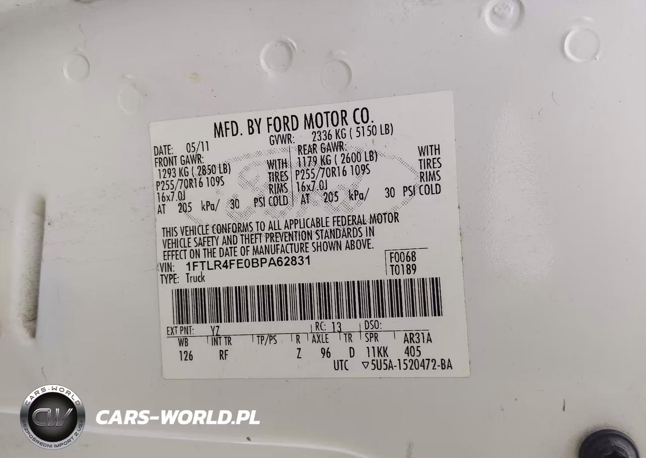 2011 Ford Ranger Sport VIN:1FTLR4FE0BPA62831 - 9