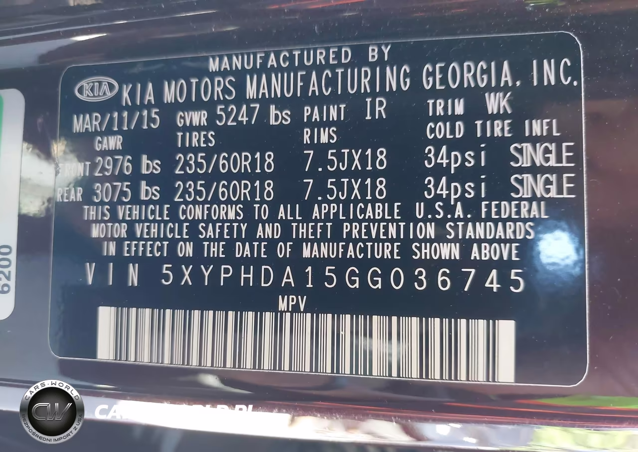 2016 Kia Sorento 2.0T Ex VIN:5XYPHDA15GG036745 - 9