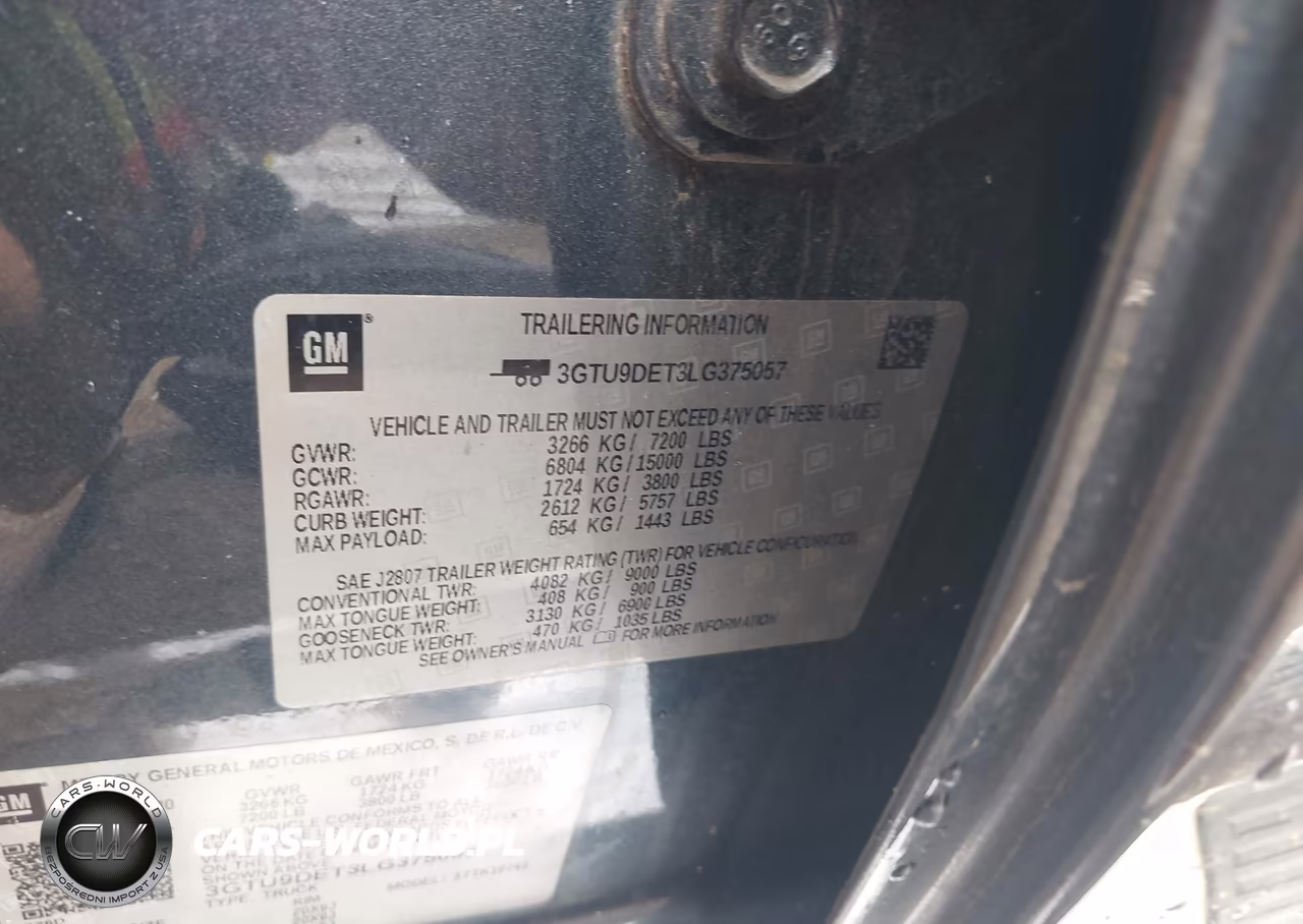 2020 GMC Sierra 1500 4Wd Standard Box Slt VIN:3GTU9DET3LG375057 - 9