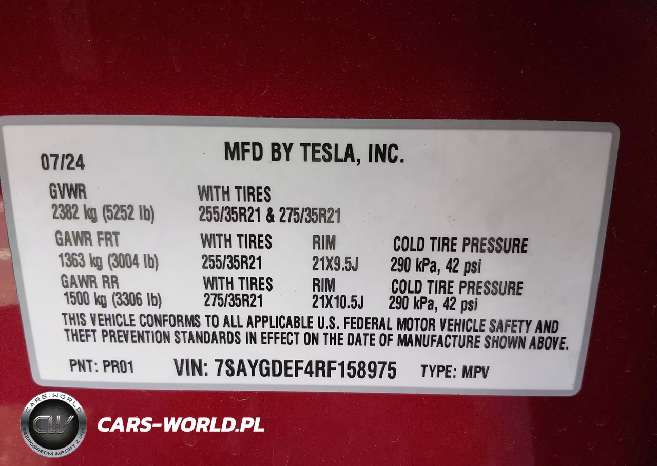 2024 Tesla Model Y Performance Dual Motor All-Wheel Drive VIN:7SAYGDEF4RF158975 - 9
